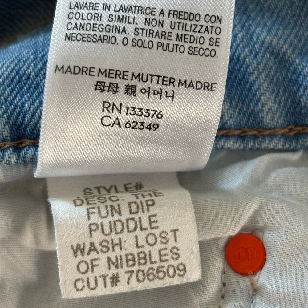 MOTHER SNACKS! Fun Dip Puddle Jean High Waisted Denim  Color: Lost of Nibbles